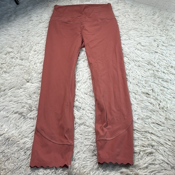 lululemon athletica Pants - Lululemon Align Scalloped Hem High-Rise Crop 23" Brier Rose